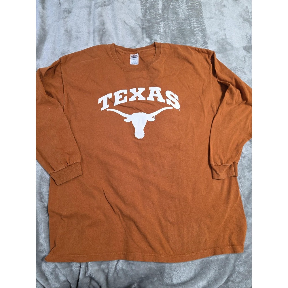 Texas Longhorns Shirt Mens 2XL Orange NCAA Football Delta Long Sleeve Crewneck